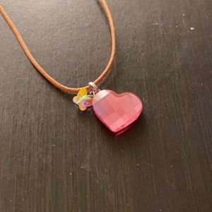 Swarovski heart and butterfly necklace